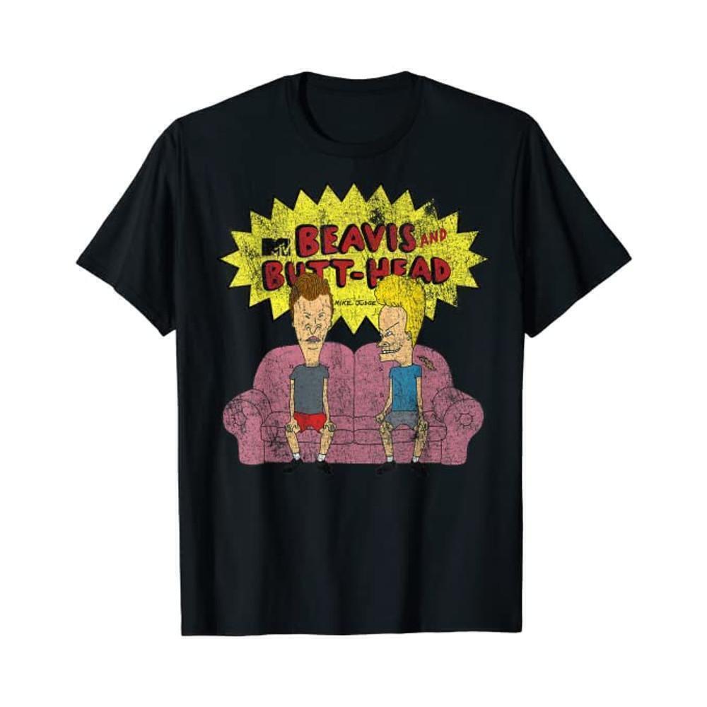 Beavis And Butt-Head Distressed Couch Logo Retro Cartoon T-Shirt
